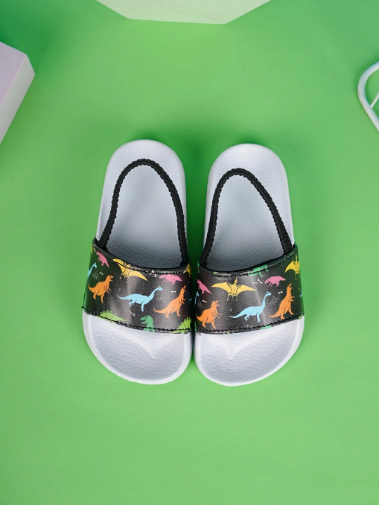 Baby Boys Cartoon Dinosaur Pattern Cute Slippers For Summer