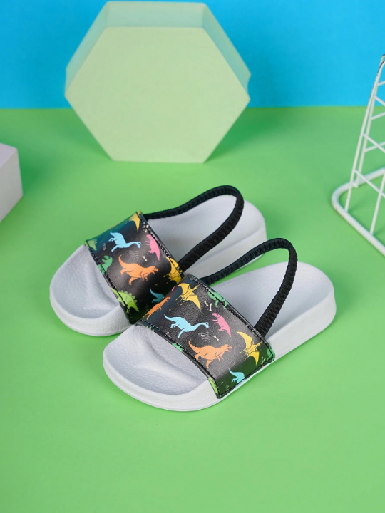 Baby Boys Cartoon Dinosaur Pattern Cute Slippers For Summer