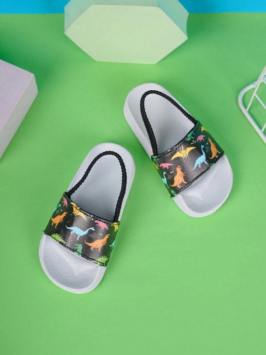 Baby Boys Cartoon Dinosaur Pattern Cute Slippers For Summer