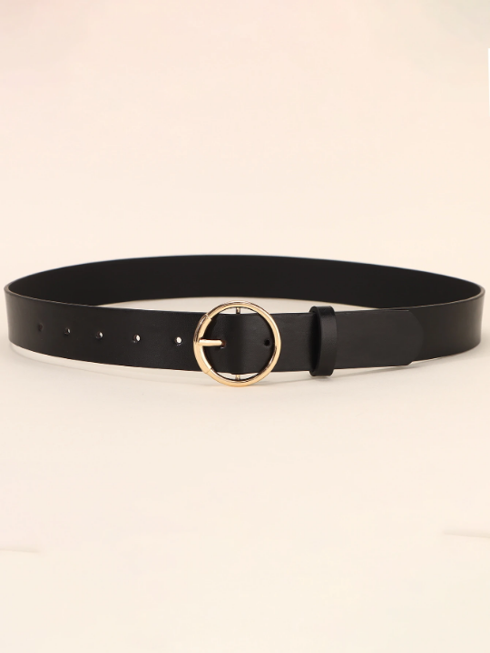 2000s Style Round Buckle Belt for Coats and Dresses