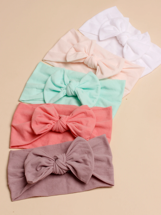 5pcs Baby Bow Decor Hair Band