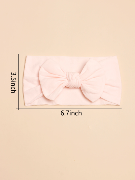 3pcs Baby Bow Decor Hair Band For Spring