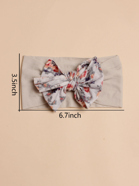 5pcs Baby Bow Decor Hair Band For Spring