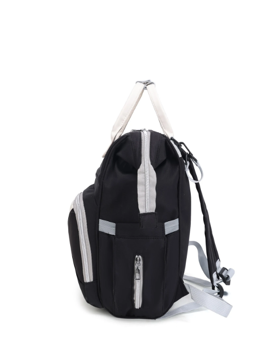 Colorblock Large Capacity Diaper Bag