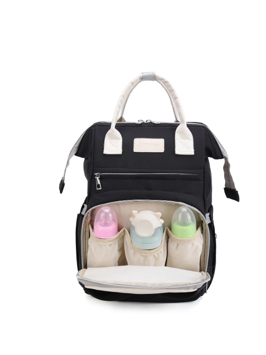 Colorblock Large Capacity Diaper Bag