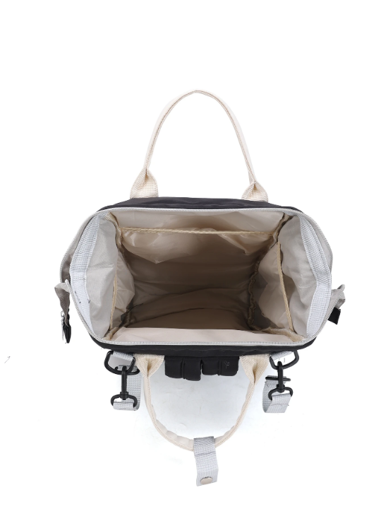 Colorblock Large Capacity Diaper Bag