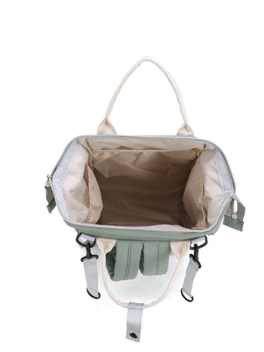 Colorblock Large Capacity Diaper Bag