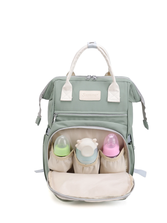 Colorblock Large Capacity Diaper Bag