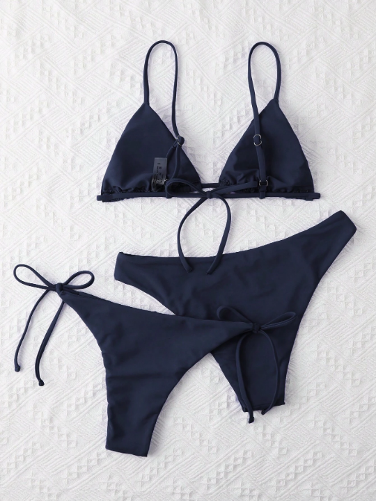 Swim Basics Triangle Tie Side Bikini Swimsuit