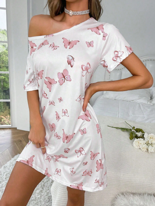 Butterfly Print Nightdress