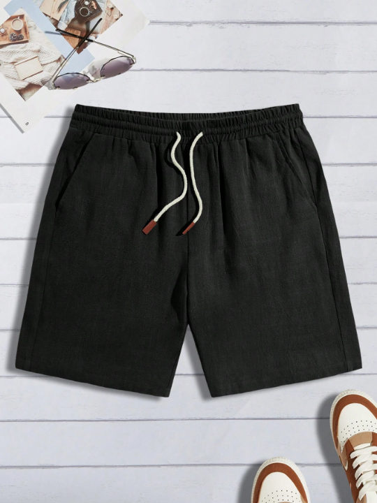 Manfinity Homme Men Drawstring Waist Shorts