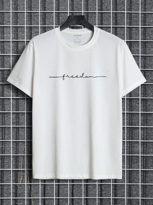 Men Letter Graphic Tee