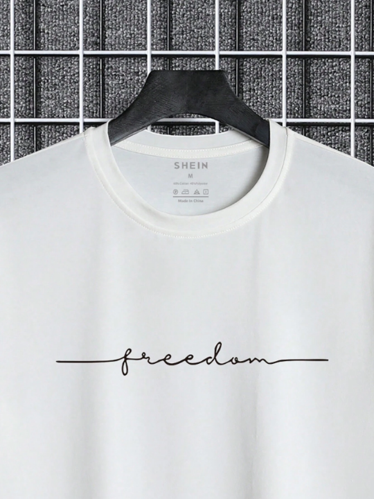 Men Letter Graphic Tee