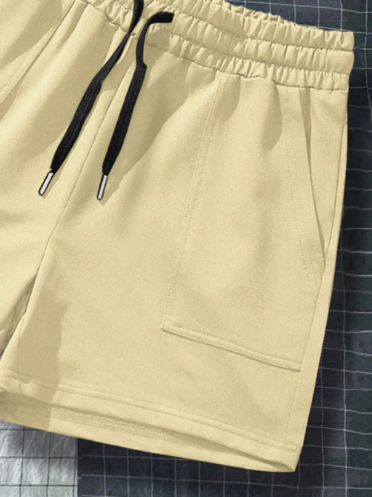 Manfinity Homme Men Drawstring Waist Shorts