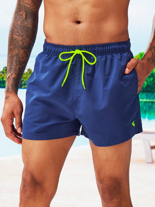 Manfinity Swimmode Men Drawstring Waist Swim Trunks