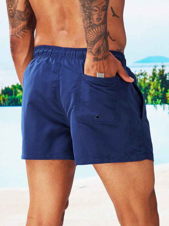 Manfinity Swimmode Men Drawstring Waist Swim Trunks