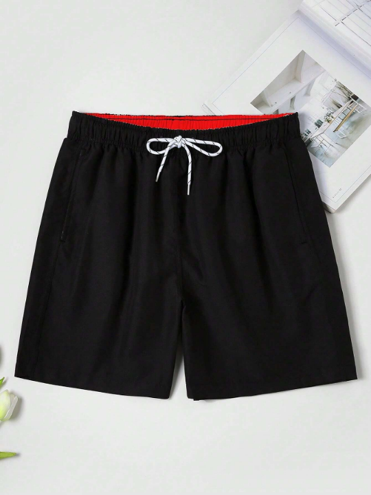 Manfinity Swimmode Men Drawstring Waist Swim Trunks