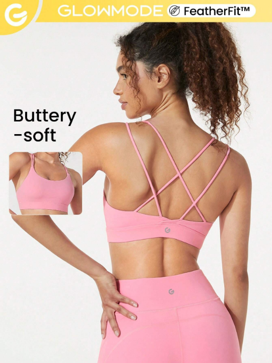 GLOWMODE FeatherFit Strappy Back Sports Bra