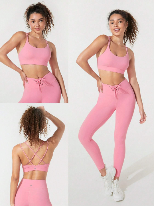 GLOWMODE FeatherFit Strappy Back Sports Bra