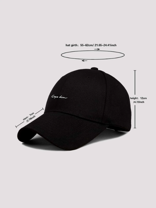 1pc Men's Minimalist Casual Adjustable Baseball Cap With Printed Letter Design Suitable For Daily Wear