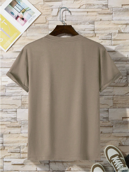 Men Solid Round Neck Tee