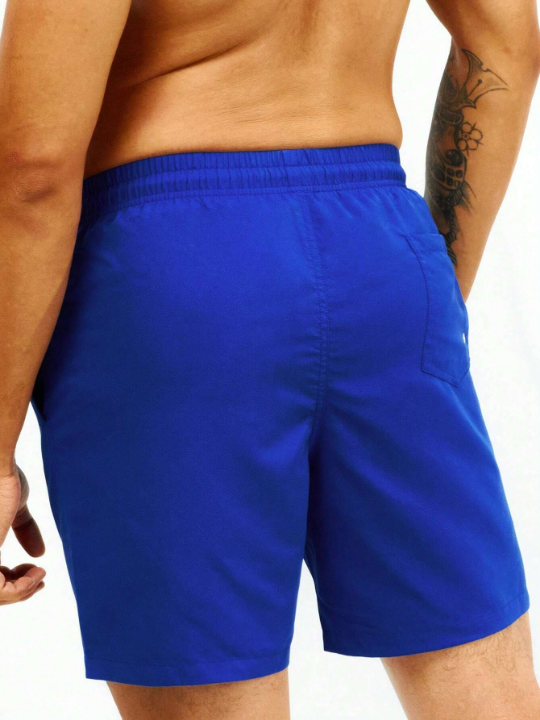 Manfinity Swimmode Men Drawstring Waist Slant Pocket Swim Trunks