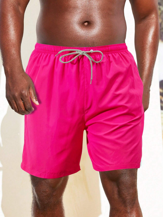 Manfinity Swimmode Men Drawstring Waist Swim Trunks