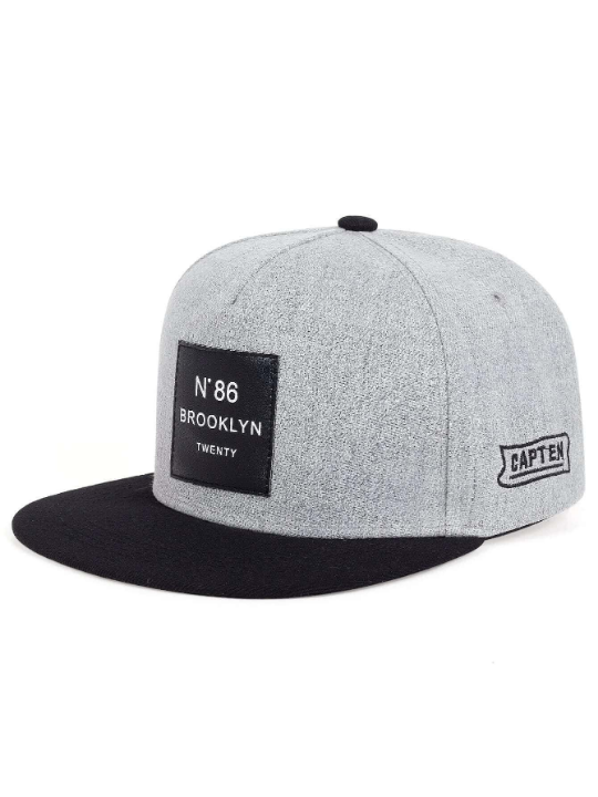 1pc Men's Letter Patchwork Decorated Stylish Hip-hop Cap