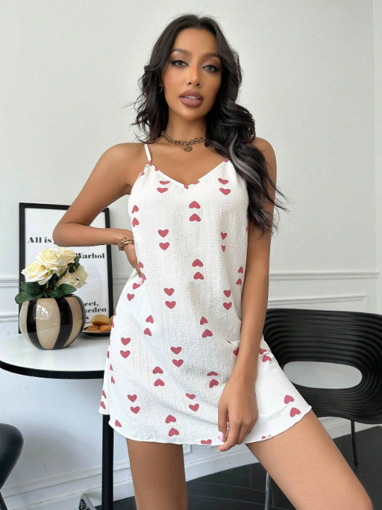 Heart Print Cami Nightdress