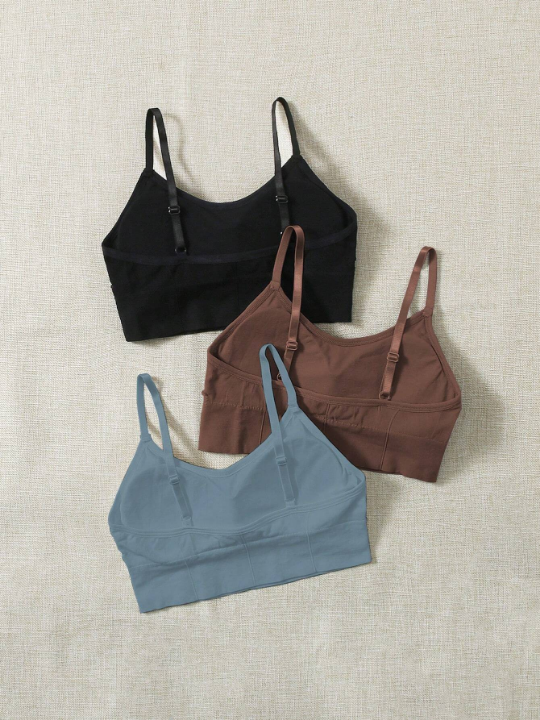 Yoga Basic 3pcs Solid Sports Bra