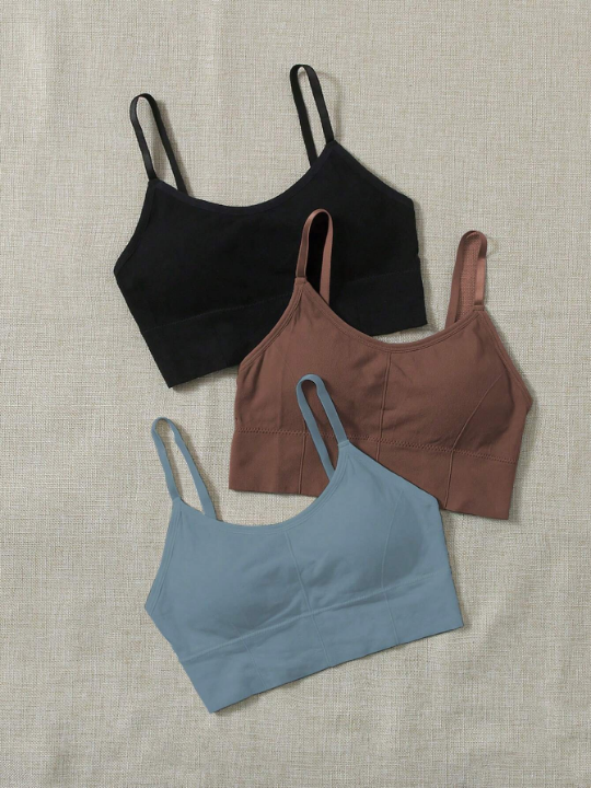 Yoga Basic 3pcs Solid Sports Bra