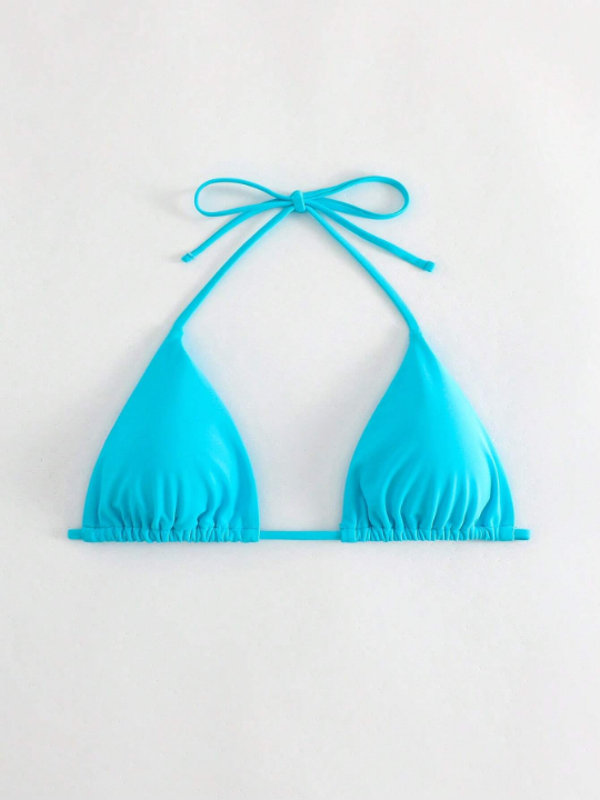 Swim Basics Halter Triangle Bikini Top