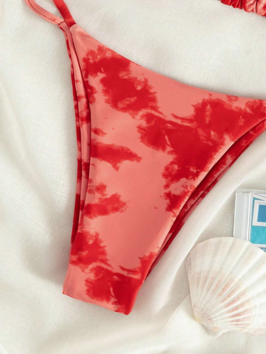 Tie Dye Triangle Bikini Swimsuit