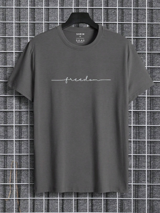 Men Letter Graphic Tee