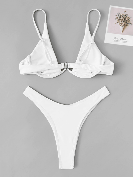 Underwire High Leg Bikini Set