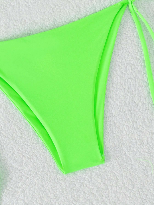 Swim Basics Halter Triangle Tie Side Bikini Swimsuit