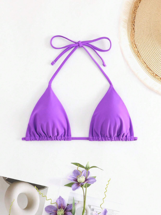 Halter Triangle Bikini Top