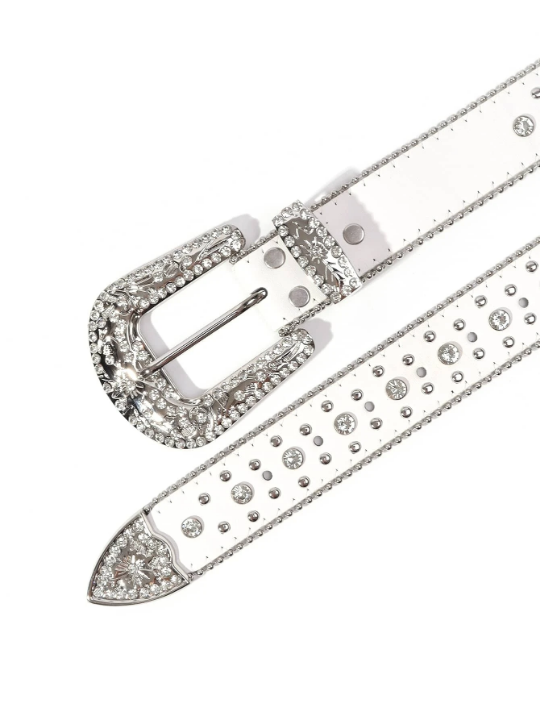 Rhinestone Decor Men's Belt