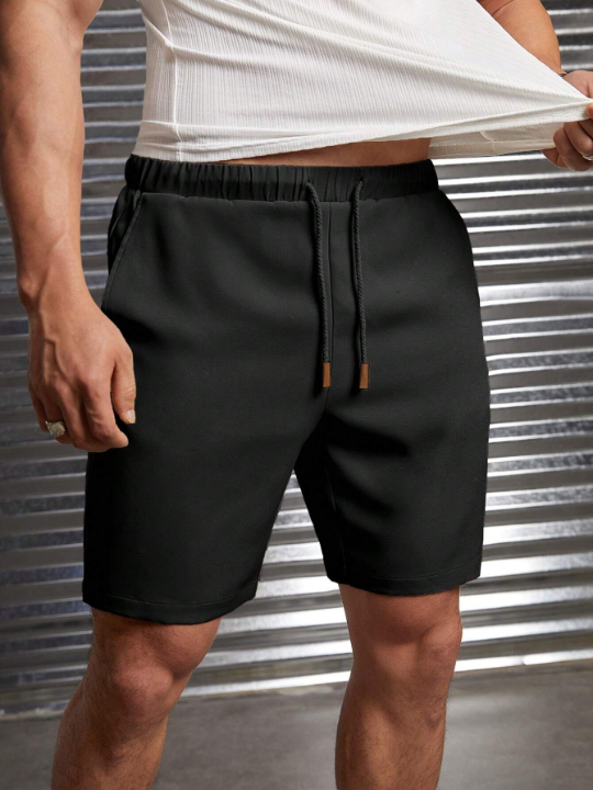 Manfinity Homme Men Drawstring Waist Shorts