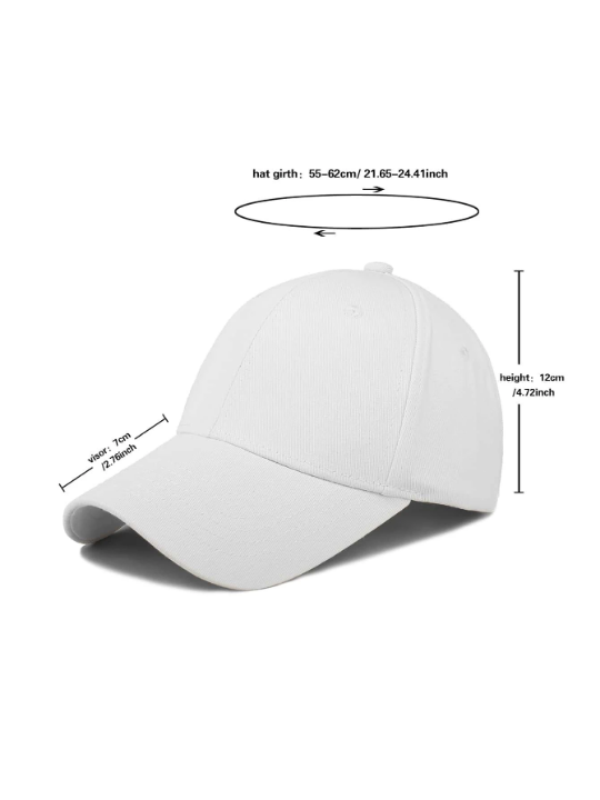 1pc Solid Color Simple Casual Baseball Cap For Men With Adjustable Strap