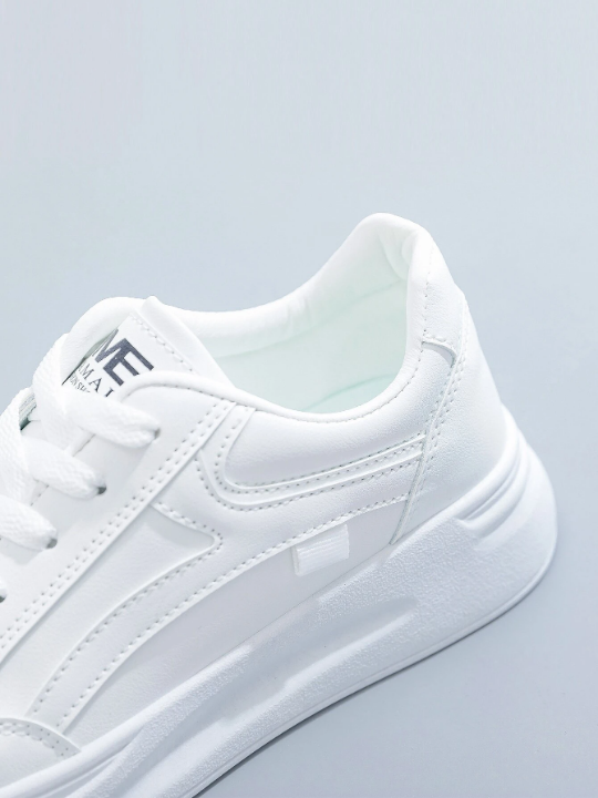 New Arrival 2023 Women's Thick-soled College-style White Sneakers, Casual Sports Shoes For Students