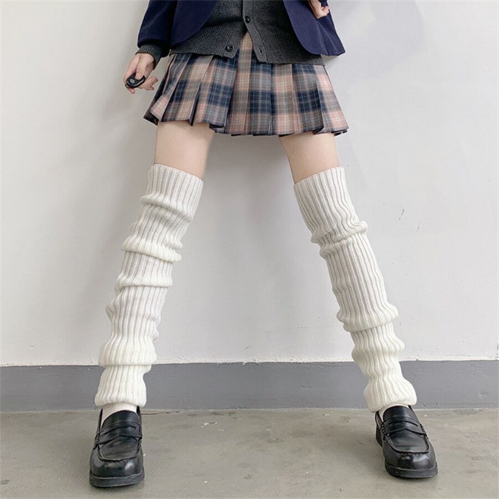 70cm Thickened And Lengthened Japanese Style Jk Lady's Winter Knitted Stockings