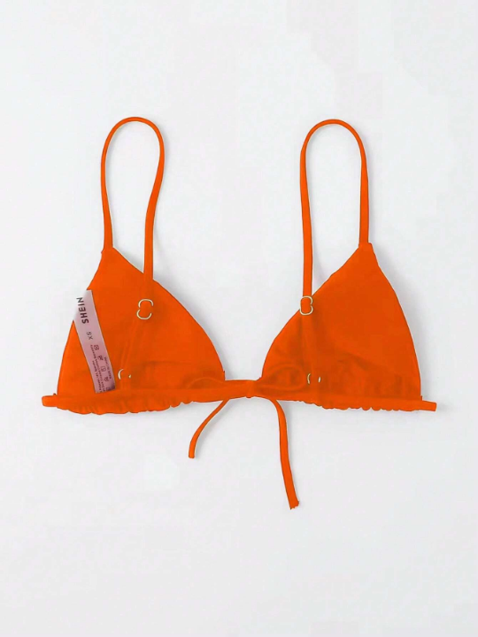 Swim Basics Solid Triangle Bikini Top