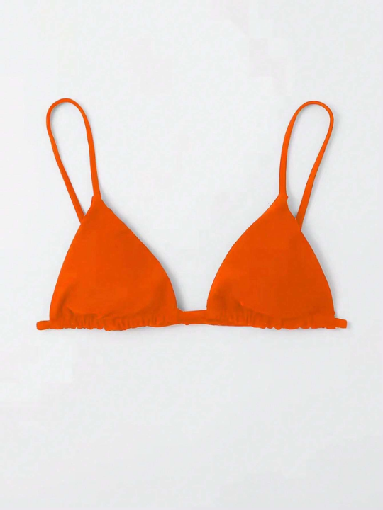 Swim Basics Solid Triangle Bikini Top