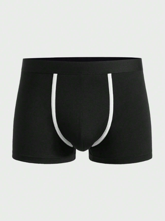 Men 5pcs Contrast Binding Boxer Brief