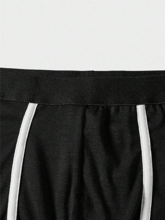 Men 5pcs Contrast Binding Boxer Brief