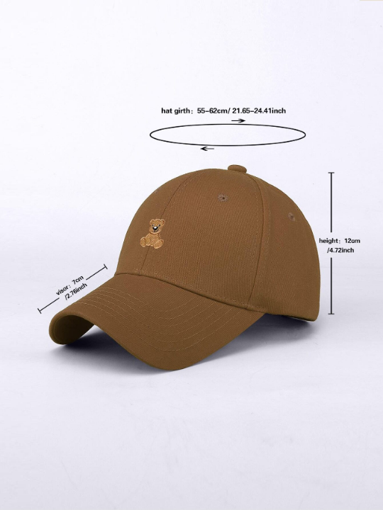 1pc Men's Adjustable Cartoon Embroidery Pattern Baseball Cap Casual