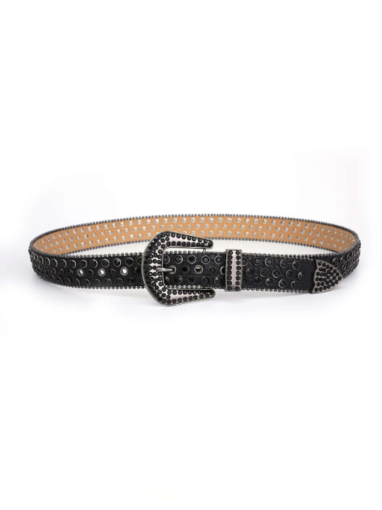 Men Rhinestone Decor Belt