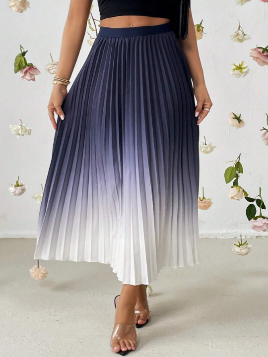 Priv Ombre Pleated Skirt