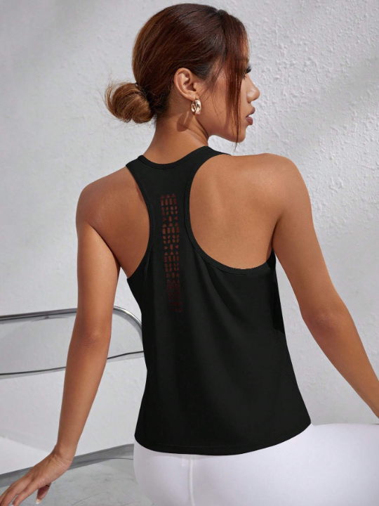 Yoga Basic Cutout Racerback Sports Tank Top